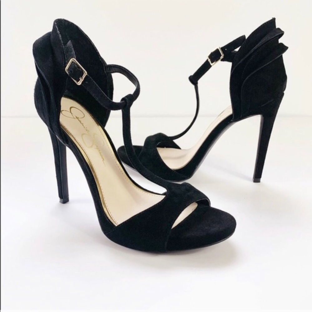 Jessica Simpson Black Rayanna T- strap heel